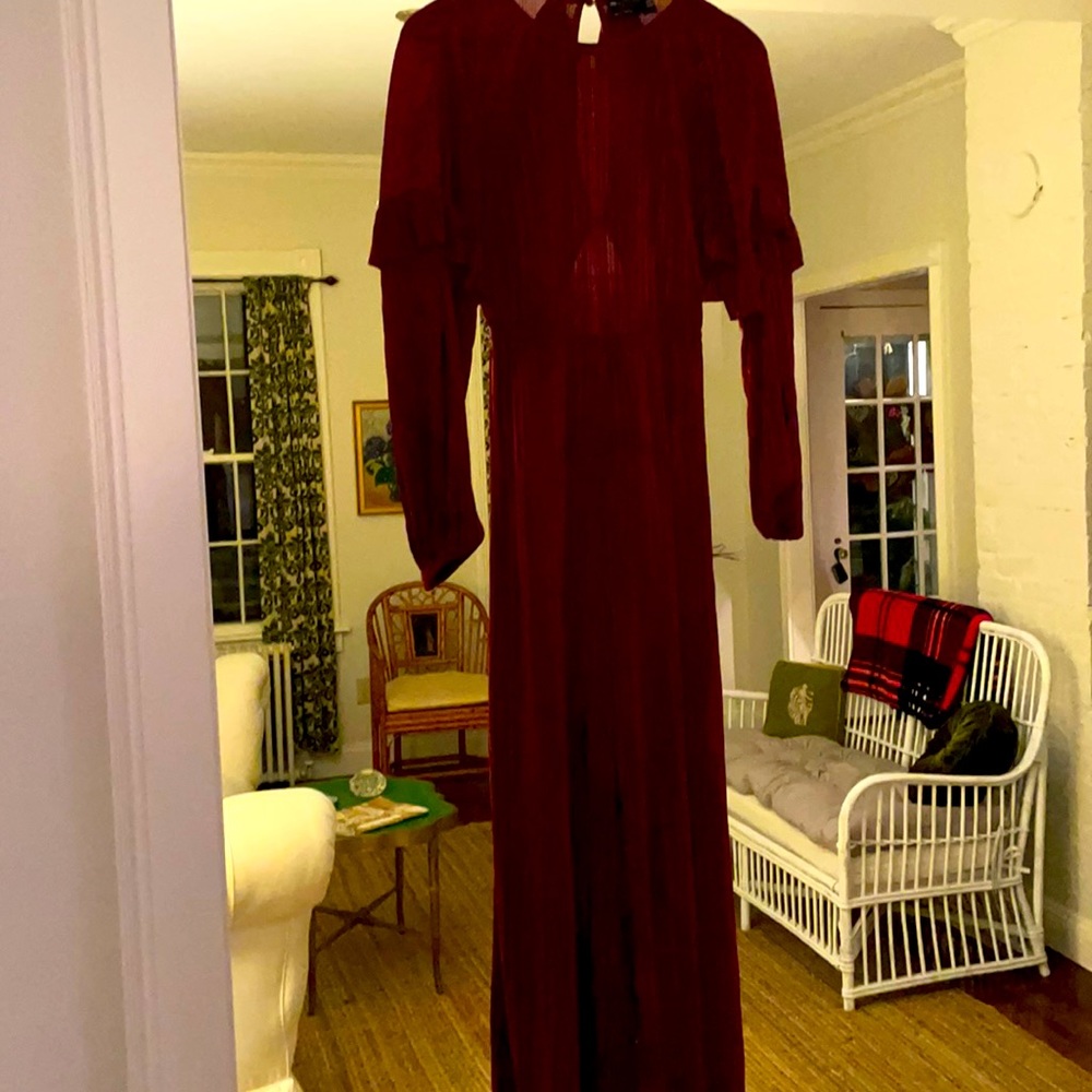 GORGEOUS DEEP RED JUMPSUIT FROM ASOS. BEAUTIFUL OPEN BACK. FLOWY AND SOFT